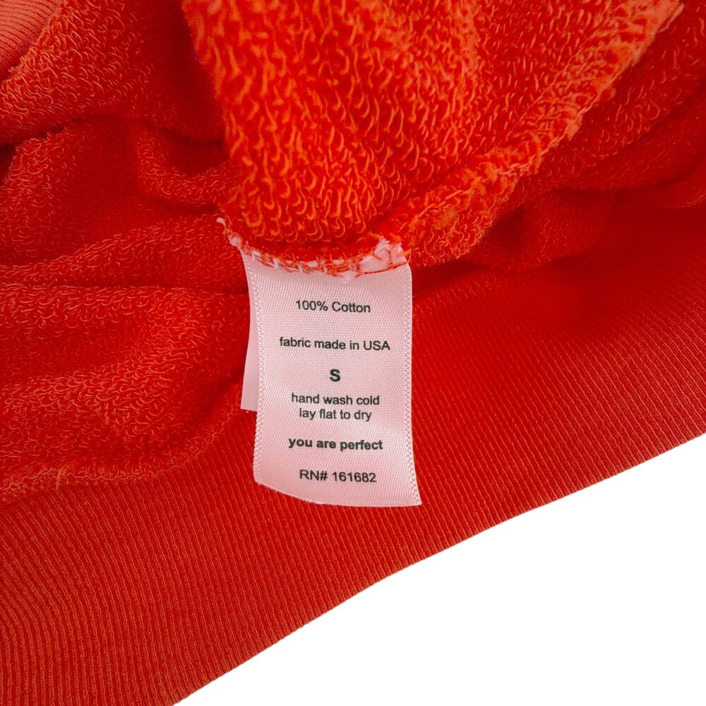 PERFECTWHITETEE Alexi French Terry Sweatshirt in Tomato S - Picture 6 of 11
